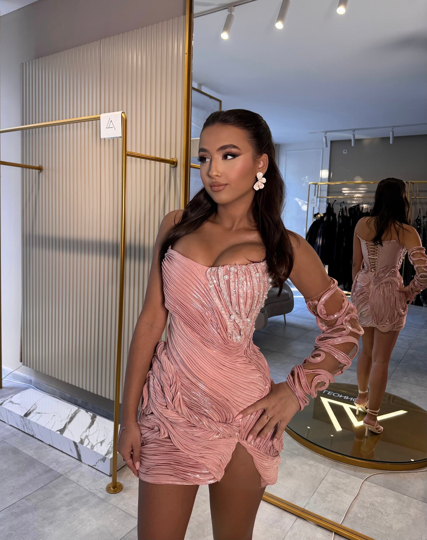 Rosé Mini Dress