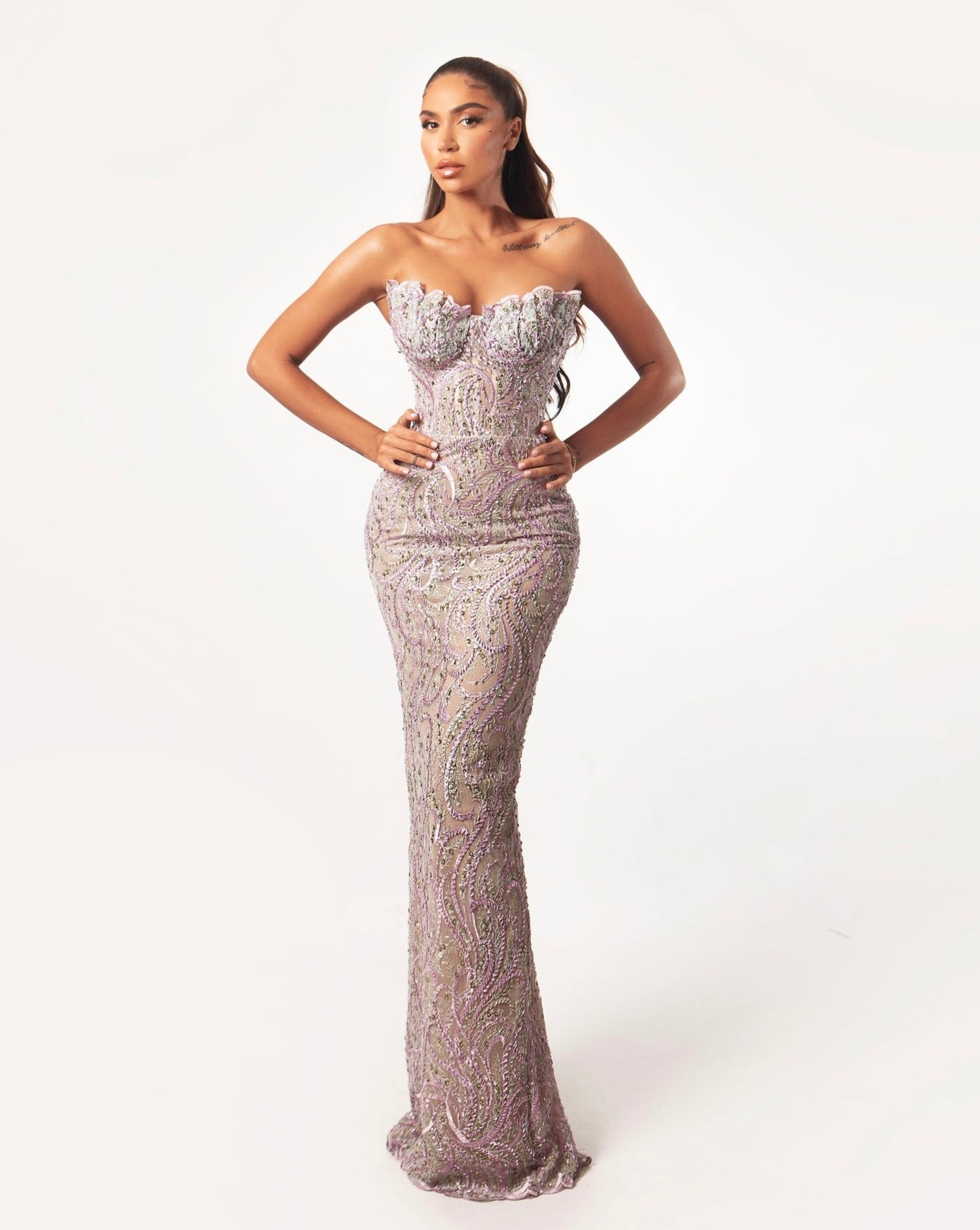 Shiny Lavender Dress