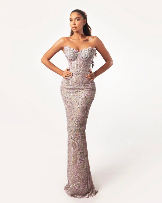 Shiny Lavender Dress